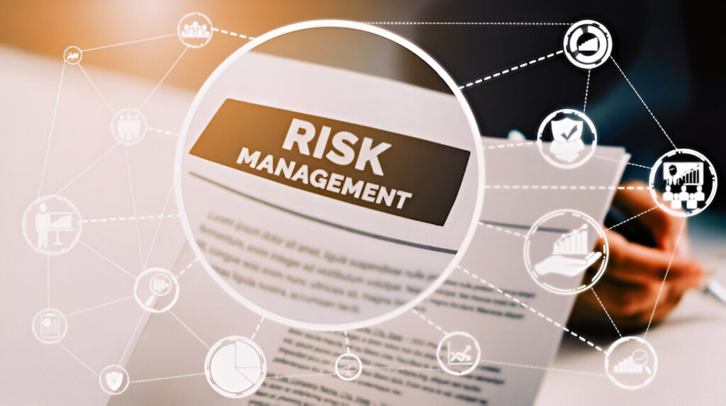 Risk management concepts and strategies diagram.