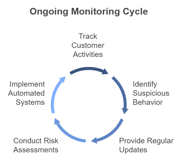 Illustrated ongoing monitoring cycle flow chart.